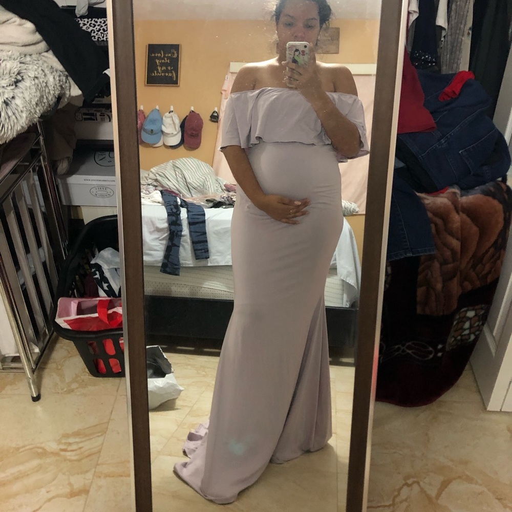 Pinkblush maternity photoshoot dress